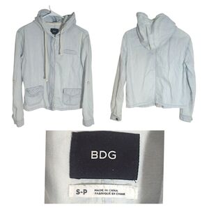 BDG Light Blue Hooded Jean Jacket